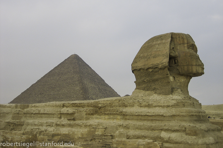 sphinx and pyramid